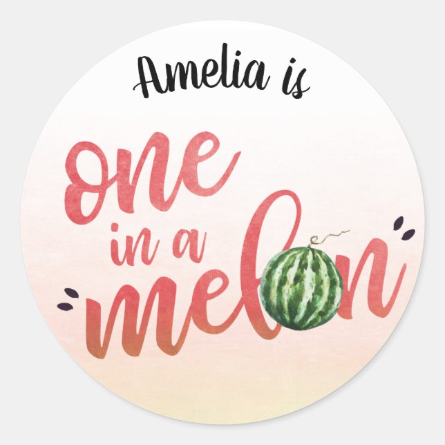 Sello de sobre de cumpleaños de melón de melón de  (Anverso)