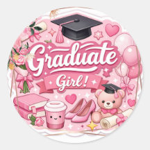 Sello de sobre de fiesta de graduación floral rosa
