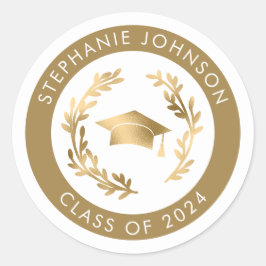 Sello de Sobre de Graduación Dorado Clase 2024