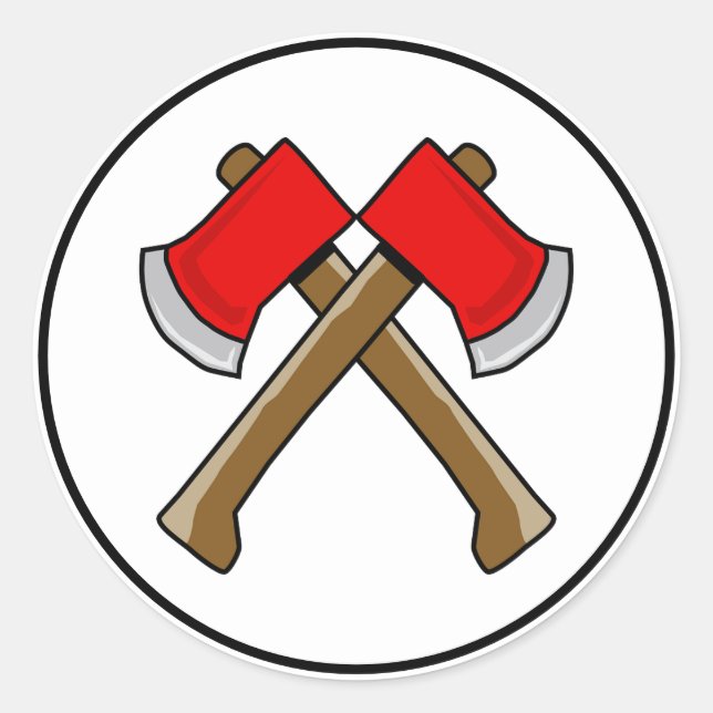 Sello de sobre de hacha de bombero de cumpleaños d (Anverso)