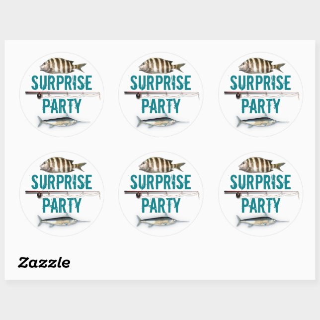 Sello de sobre de invitación a fiesta sorpresa de  (Hoja)