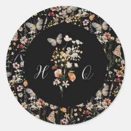 Sello de Sobre de Invitación de Boda Floral Románt