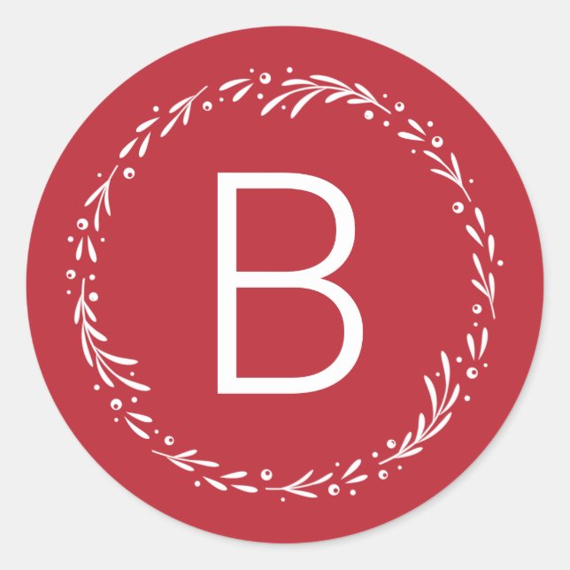 SELLO DE SOBRE DE MONOGRAMA COLOR EDITABLE Esplénd (Anverso)