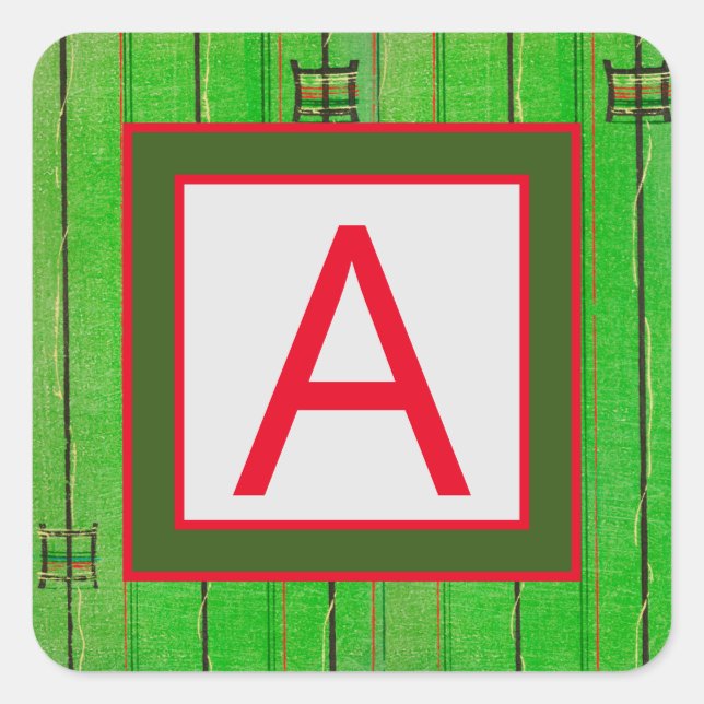 SELLO DE SOBRE DE MONOGRAMA DE CALCOMANÍA PERSONAL (Anverso)