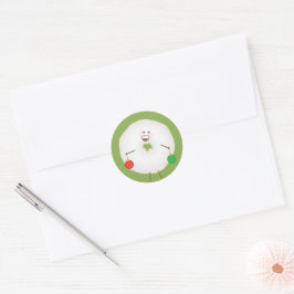Sello de sobre de tarjeta de Navidad de donut de a