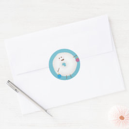 Sello de sobre de tarjeta de Navidad de donut de a