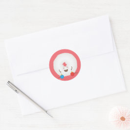 Sello de sobre de tarjeta de Navidad de donut de a