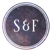 Sello de Sobre Monograma de Galaxia Universo Espac