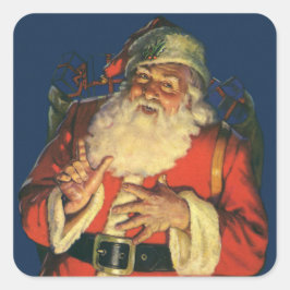 SELLO DE SOBRE  : NAVIDAD VINTAGE : Santa Claus