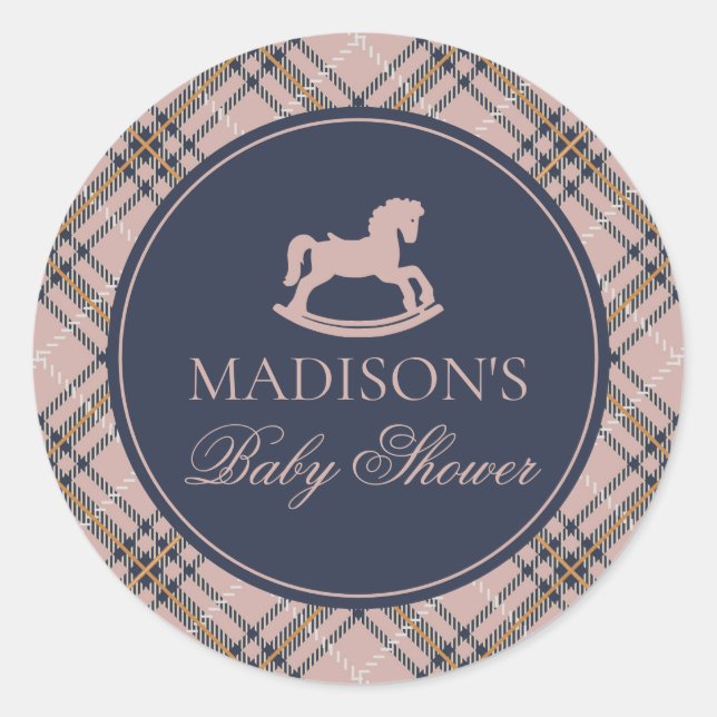 Sello de Sobre para Baby Shower de Caballo Mecedor (Anverso)