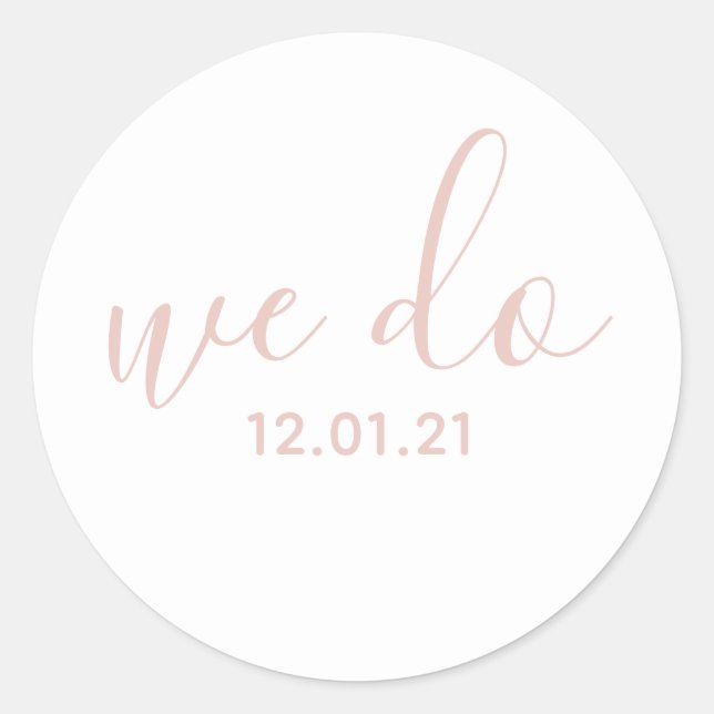 Sello de Sobre Rosa con Fecha de We Do (Anverso)