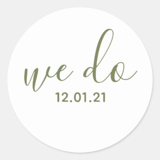 Sello de Sobre Verde Oliva con Fecha de We Do