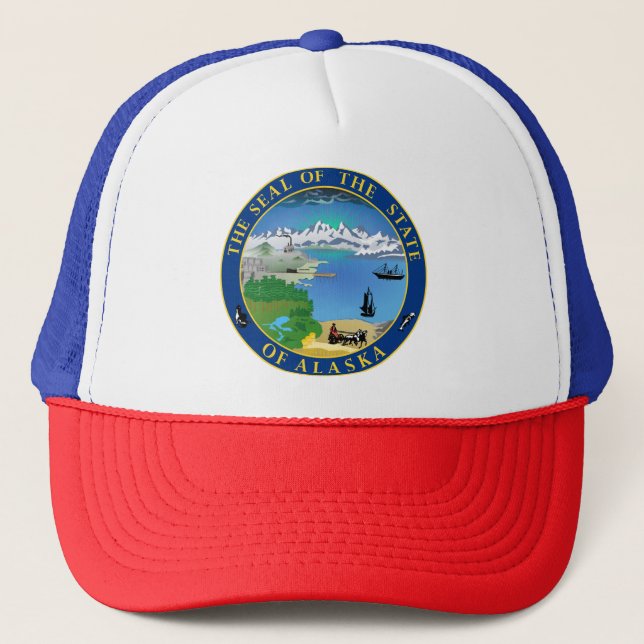 Sello de Sombrero de Camión del Estado de Alaska (Anverso)