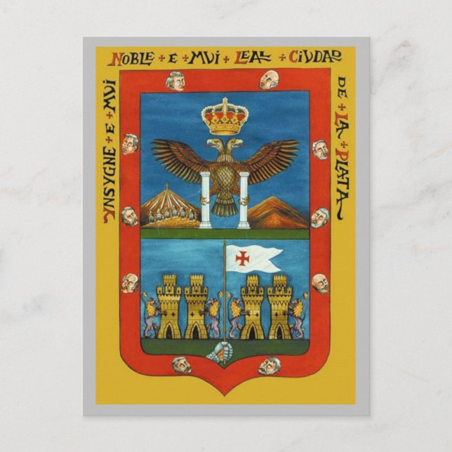 Sello de Sucre, postal de Bolivia (Anverso)
