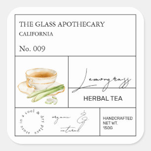Sello de té de hierbas aromáticas apothecas de Lem