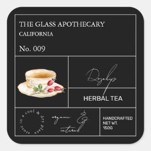 Sello de té herbal de cadera apotecular