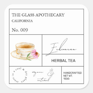 Sello de té herbal de Echinacea apothecea