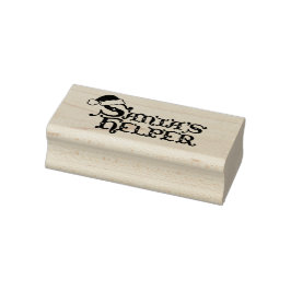 Sello de texto del gorra de Navidades ayudantes de