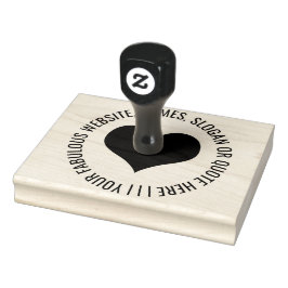 Sello de tinta de goma en forma de corazón persona