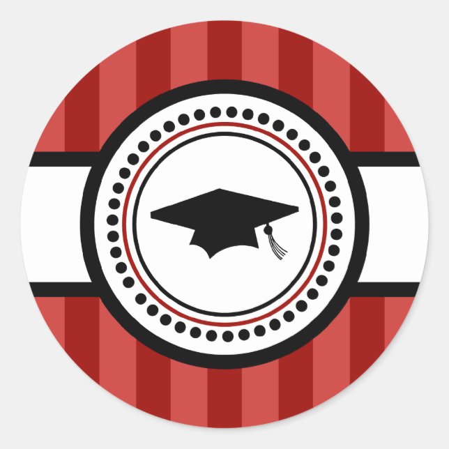 Sello de tiras de cierre de graduación (Maroon) (Anverso)