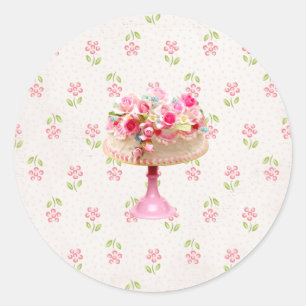 Sello de torta de flores....pegatina