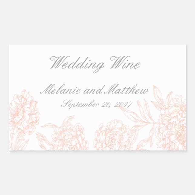 Sello de vino de bodas con sabor a Naranja (Anverso)