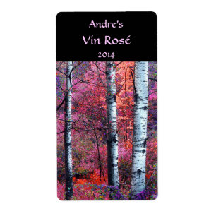 Sello de vino de bosque mágico