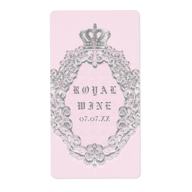 Sello de vino de estilo antiguo elegante Princesa  (Frente)