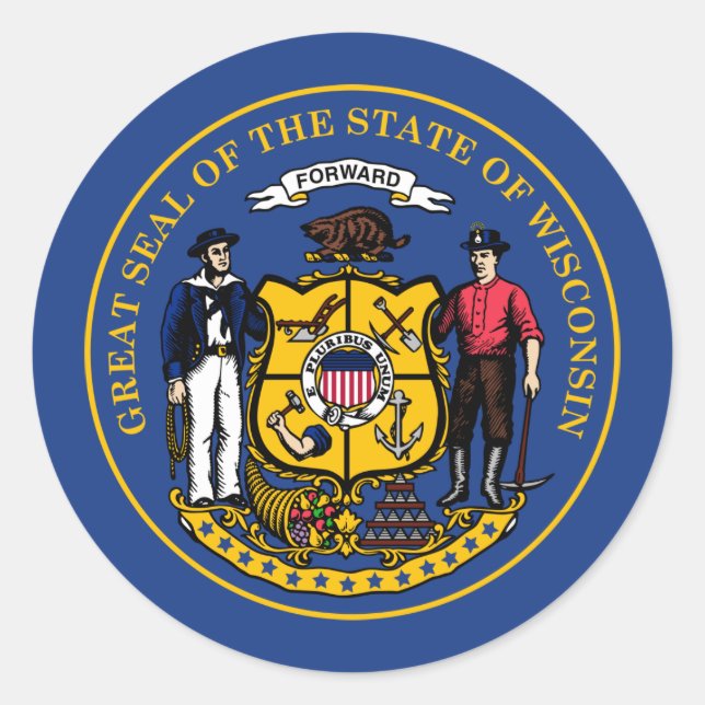 Sello de Wisconsinita, sello del Pegatina de Wisco (Anverso)