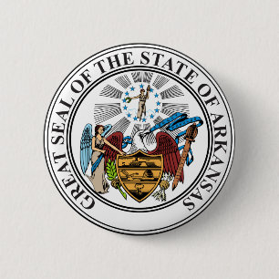 Sello del botón del estado de Arkansas EE. UU.