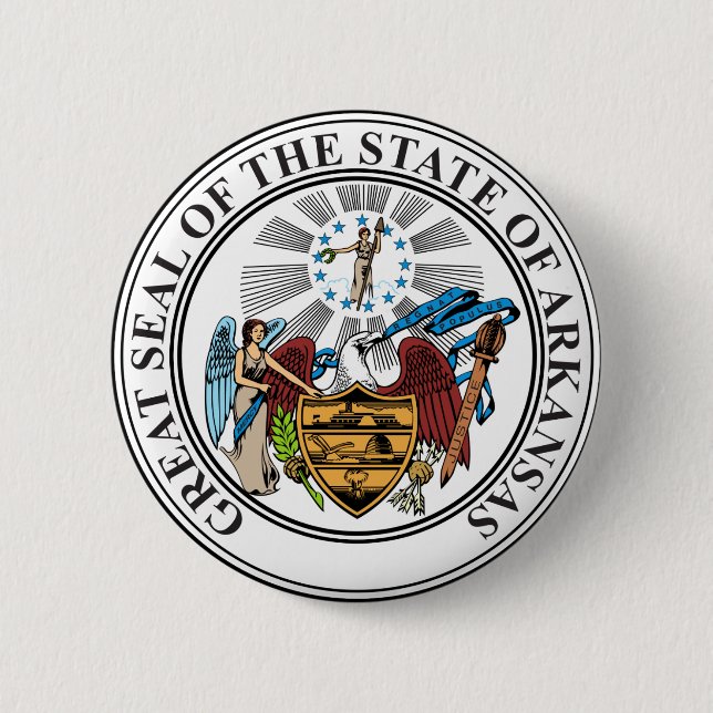 Sello del botón del estado de Arkansas EE. UU. (Anverso)