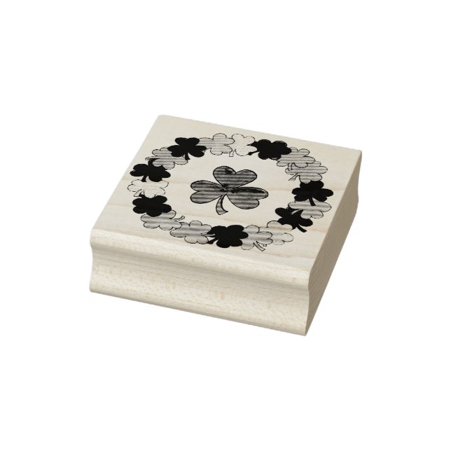 Sello del Día de San Patricio de Shamrock Clover W (Sello)