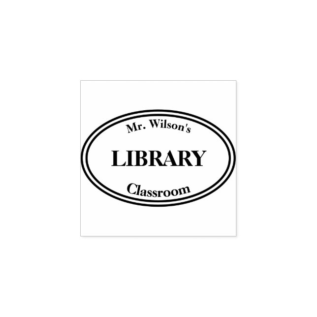 Sello del libro de la biblioteca del profesor (Impresión)
