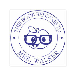 Sello del libro de la biblioteca personalizado - E