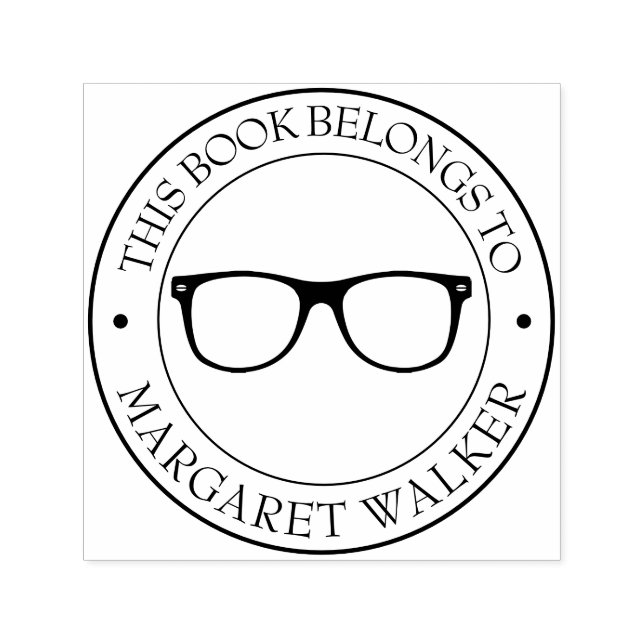 Sello del libro de la biblioteca personalizado - E (Diseño)