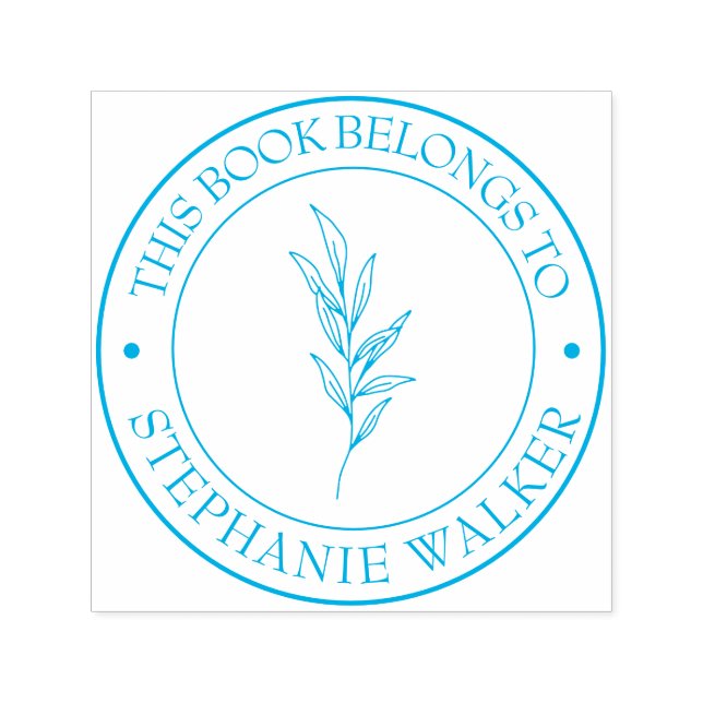 Sello del libro de la biblioteca personalizado - E (Diseño)