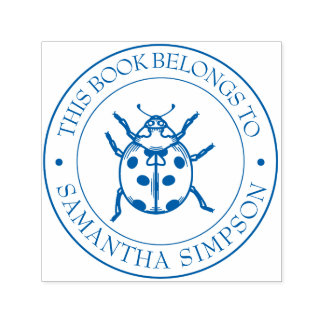 Sello del libro de la biblioteca personalizado - E