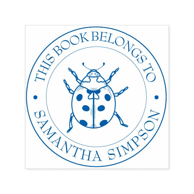 Sello del libro de la biblioteca personalizado - E (Diseño)