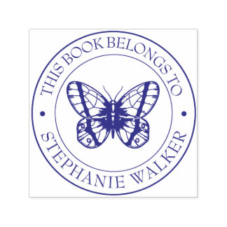 Sello del libro de la biblioteca personalizado - E