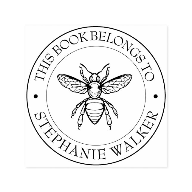 Sello del libro de la biblioteca personalizado - E (Diseño)