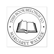 Sello del libro de la biblioteca personalizado - E