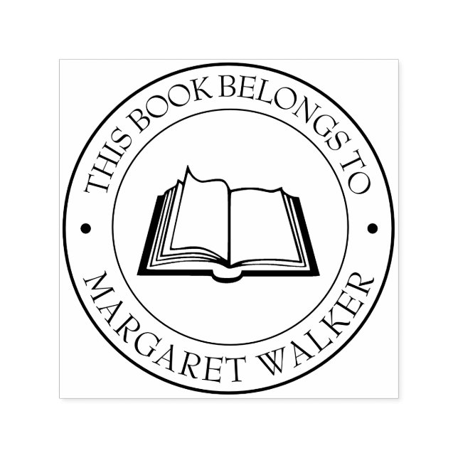 Sello del libro de la biblioteca personalizado - E (Diseño)