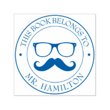 Sello del libro de la biblioteca personalizado - E