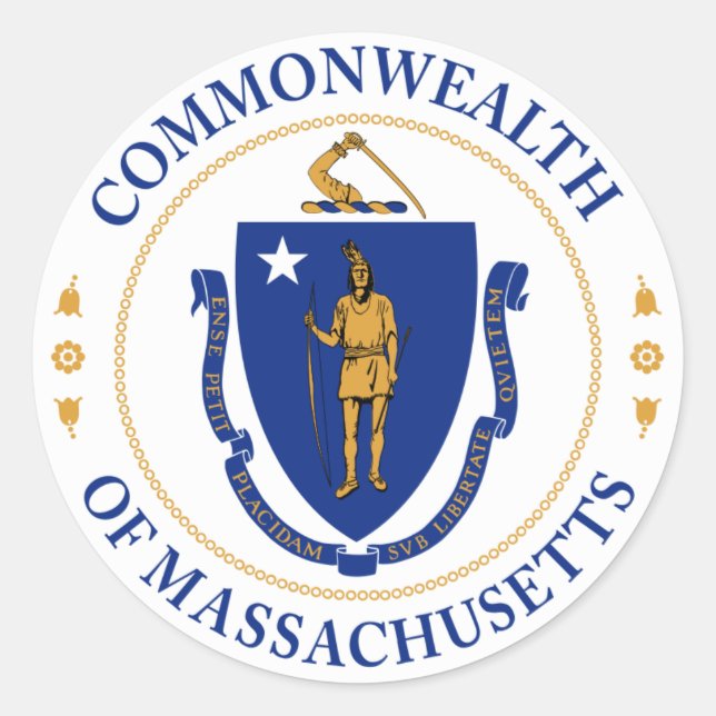 Sello del Pegatina de la Commonwealth de Massachus (Anverso)