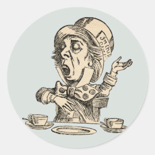 sello del pegatina de la etiqueta del sombrerero d