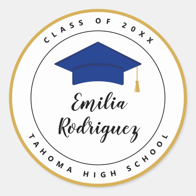 Sello del tapón de la graduación del oro amarillo  (Anverso)