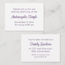 Sello del Templo de Escritura Púrpura e Invitación