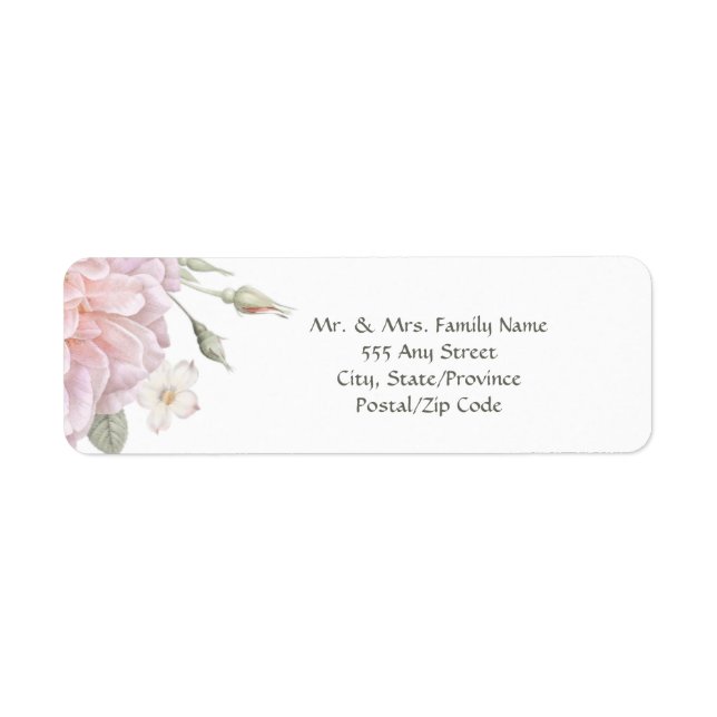 Sello elegante de bodas de jardín de rosas rosas r (Frente)