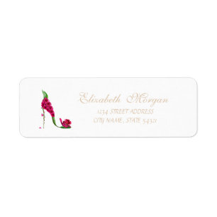 Sello elegante de dirección glamorosa