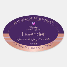 Sello elegante de embalaje de producto oro Rosa pú